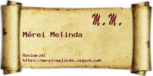 Mérei Melinda névjegykártya