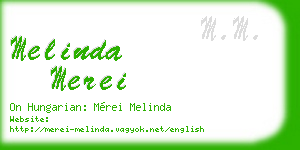melinda merei business card